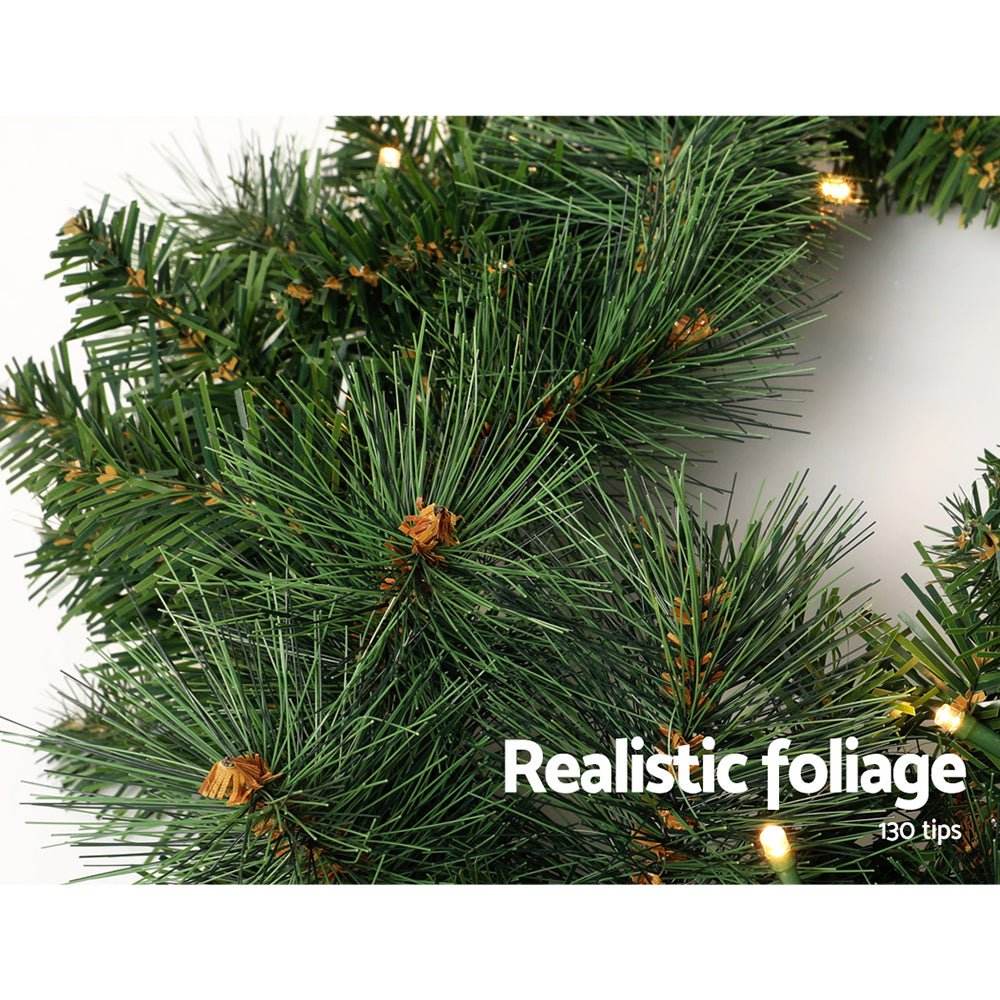 Jingle Jollys 1.8m Christmas Garland with LED lights Party Xmas Decorations - Outdoorium