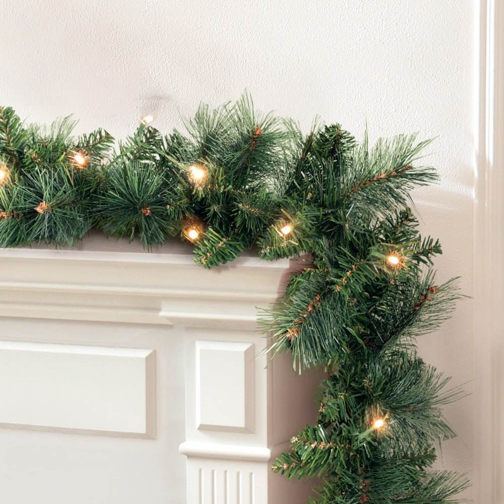 Jingle Jollys 1.8m Christmas Garland with LED lights Party Xmas Decorations - Outdoorium