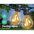 77m LED Festoon String Lights Outdoor Garden - Outdoorium