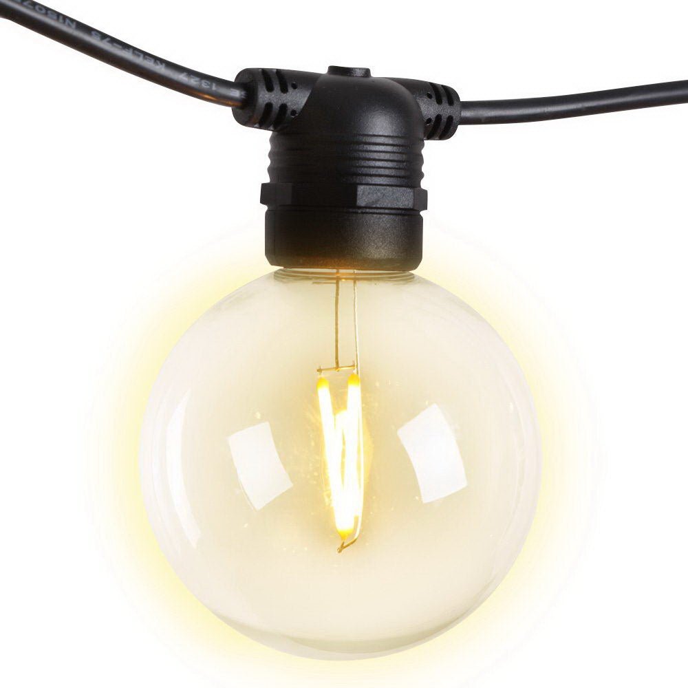 Jingle Jollys 23m LED Festoon String Lights 20 Bulbs Kits G80 - Outdoorium