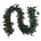 Jingle Jollys 2.4m Christmas Garland with LED Lights Decorations Xmas Party | Outdoorium