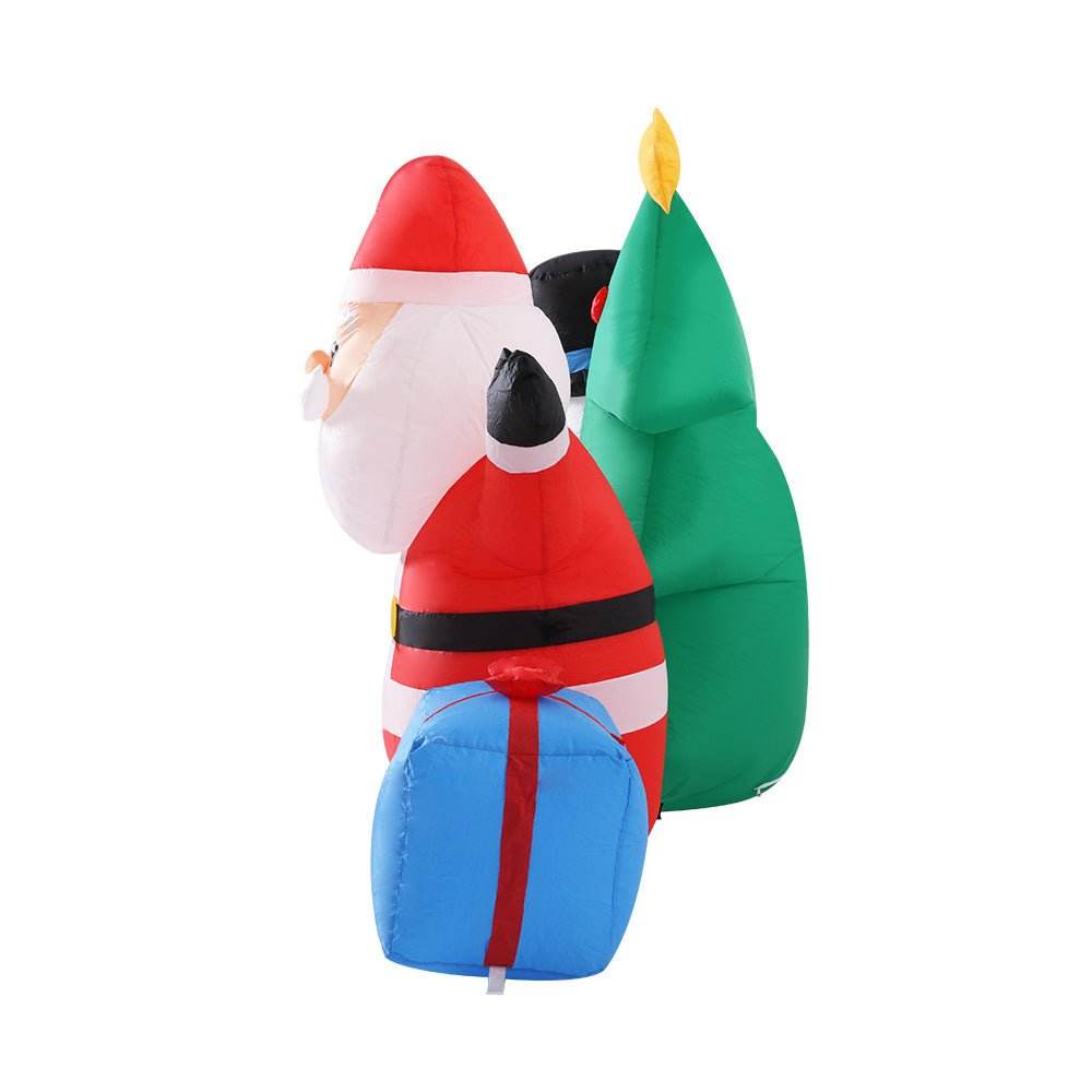 Jingle Jollys Christmas Inflatable Tree Snowman Lights 2.7M Outdoor Decorations - Outdoorium