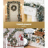 Jingle Jollys 2.7m Christmas Garland with LED Lights Snowy Decoration Xmas Party | Outdoorium
