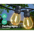 77m LED Festoon String Lights Outdoor Garden - Outdoorium