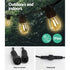 77m LED Festoon String Lights Outdoor Garden - Outdoorium
