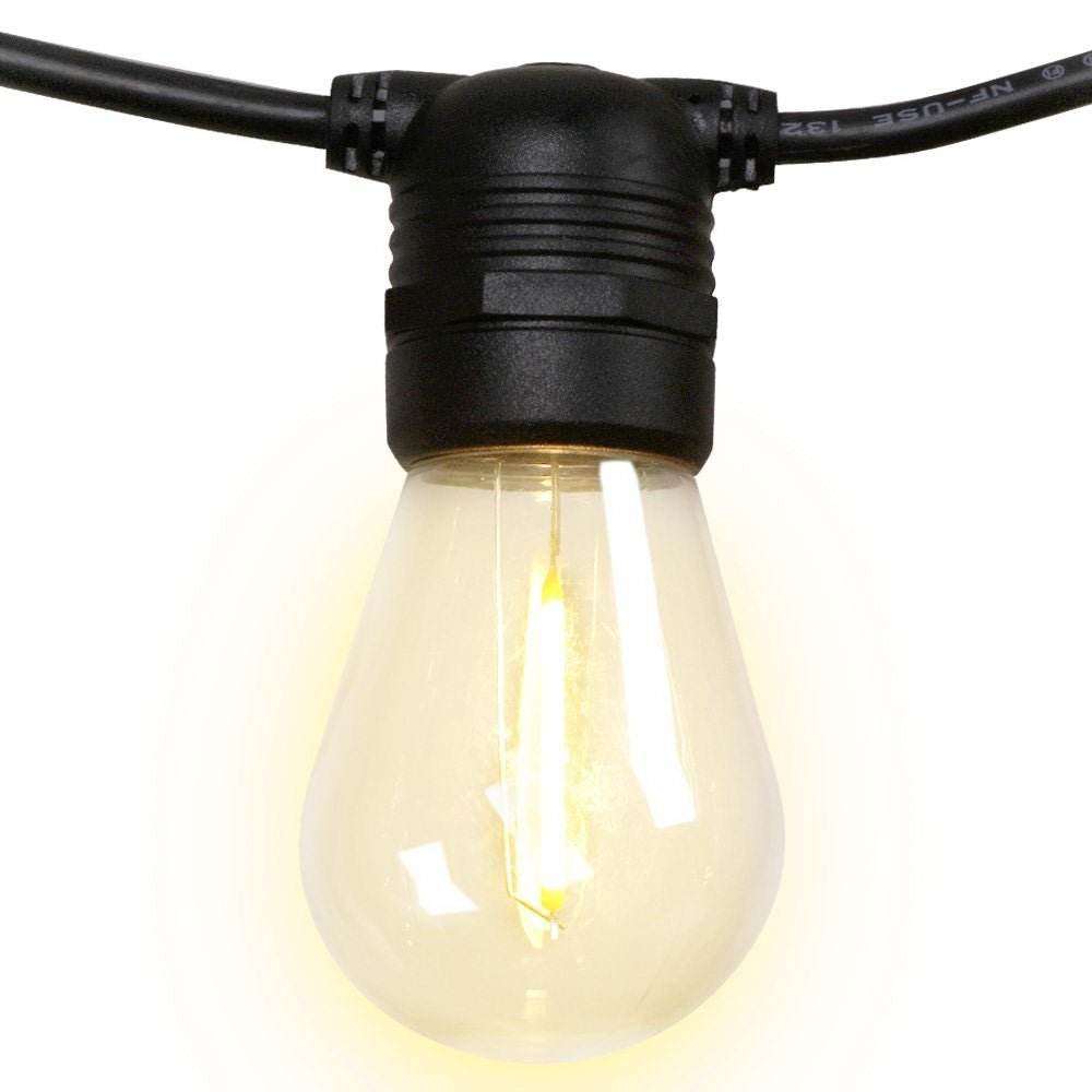 77m LED Festoon String Lights Outdoor Garden - Outdoorium
