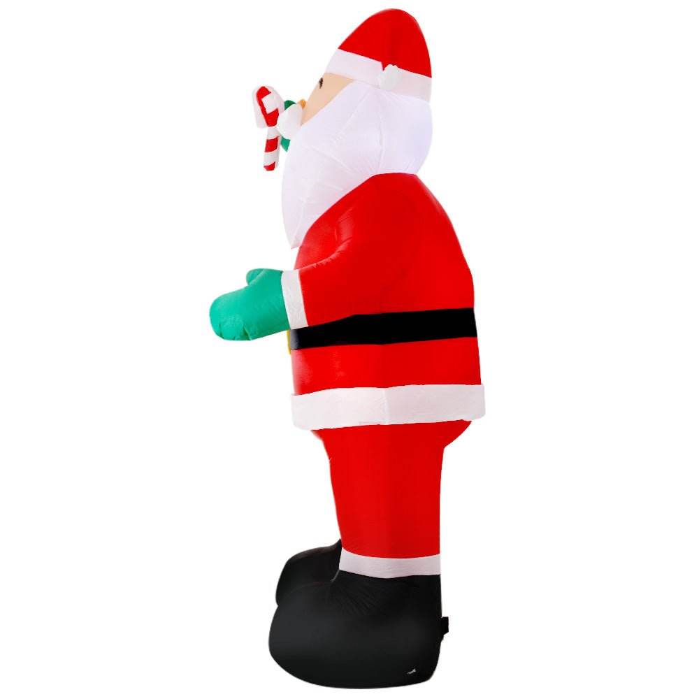 Jingle Jollys 3M Christmas Inflatable Santa Xmas Outdoor Decorations LED Lights - Outdoorium