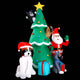 Jingle Jollys Christmas Inflatable Santa Tree 3M Illuminated Decorations | Outdoorium