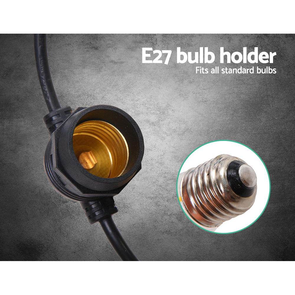 74m LED Festoon String Lights Outdoor Garden - Outdoorium