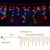 12.5M Christmas Lights Solar Icicle String Light Multi Colour Jingle Jollys - Outdoorium