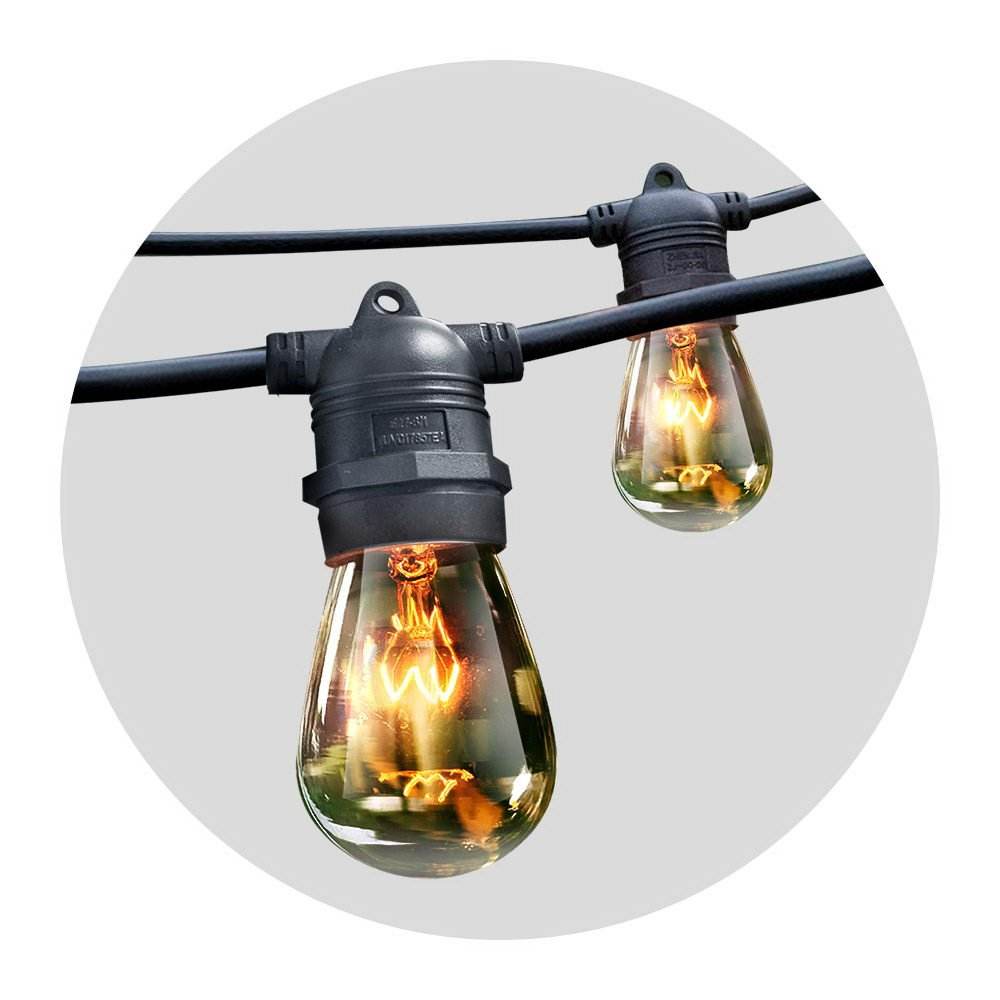 74m LED Festoon String Lights Outdoor Garden - Outdoorium