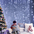 3X6M Christmas Lights Curtain Light Cool White 600 LED Jingle Jollys - Outdoorium