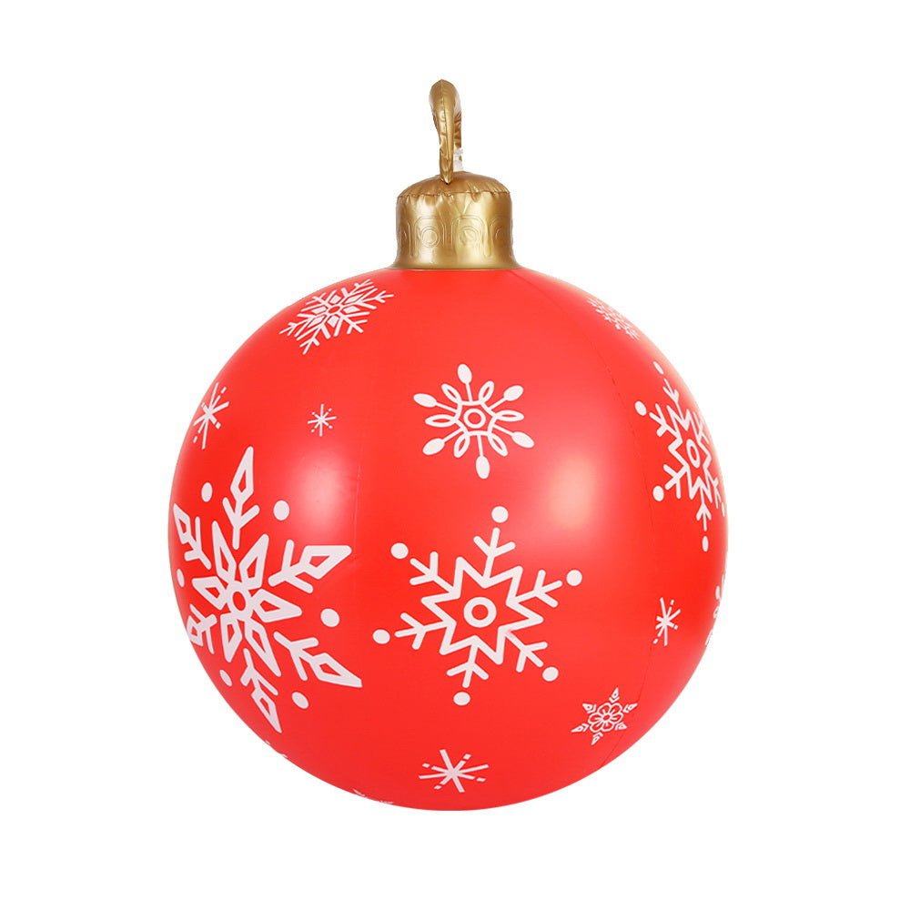 Jingle Jollys Christmas Inflatable Ball 60cm Decoration Giant Bauble Red - Outdoorium