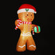 Jingle Jollys Christmas Inflatable Gingerbread Man 2.4M Illuminated Decorations | Outdoorium