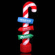 Jingle Jollys Christmas Inflatable Candy Pole 2.4M Illuminated Decorations | Outdoorium