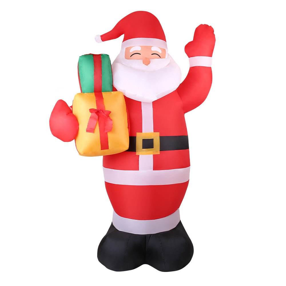 Jingle Jollys Christmas Inflatable Santa 2.4M Outdoor Xmas Decorations Lights - Outdoorium