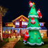 Jingle Jollys Christmas Inflatable Santa Tree 5M Illuminated Decorations | Outdoorium
