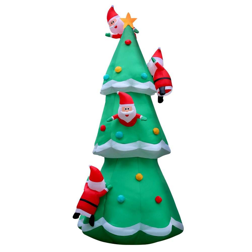 Jingle Jollys Christmas Inflatable Santa Tree 5M Illuminated Decorations | Outdoorium