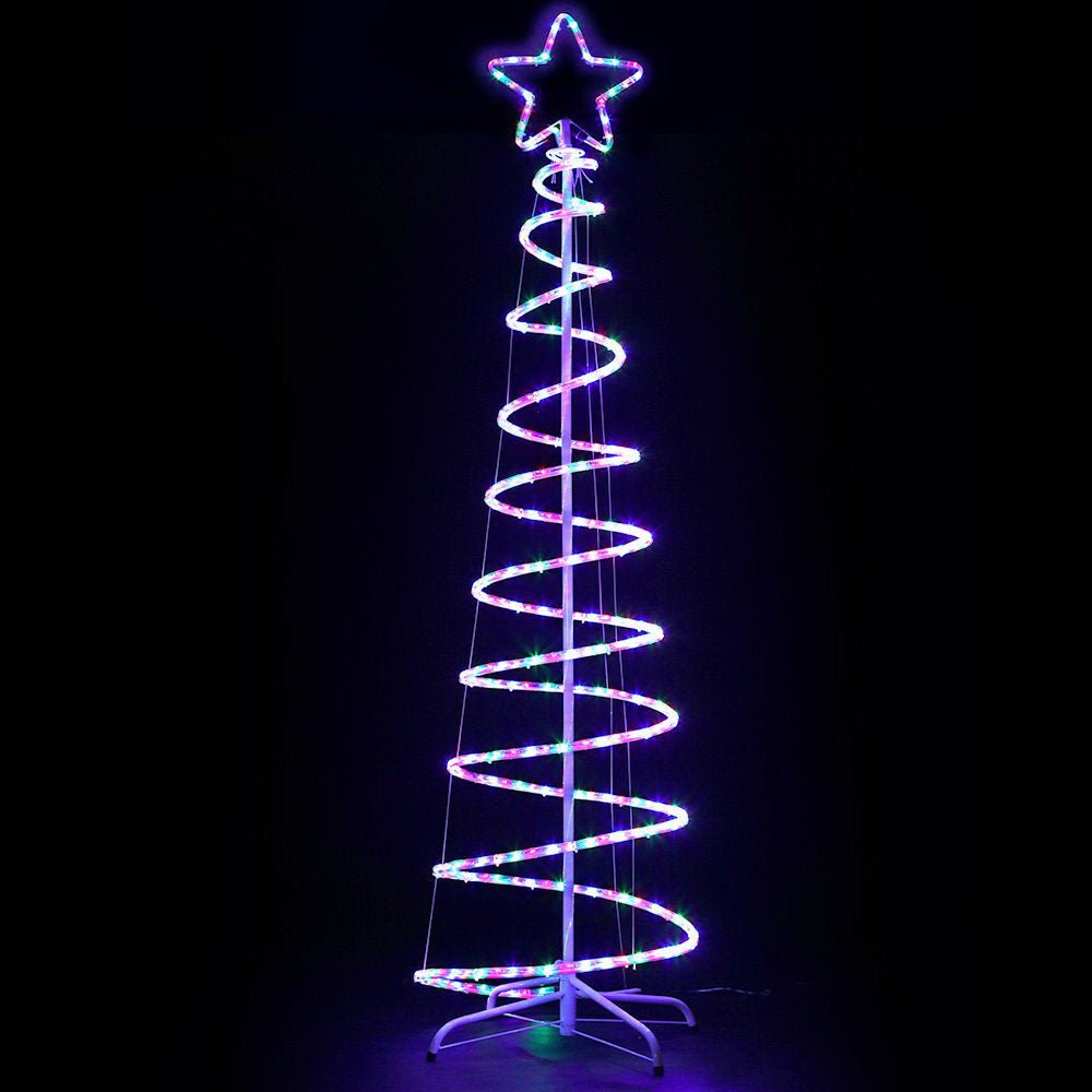 Jingle Jollys Christmas LED Motif Light 1.88M Tree Waterproof Colourful - Outdoorium