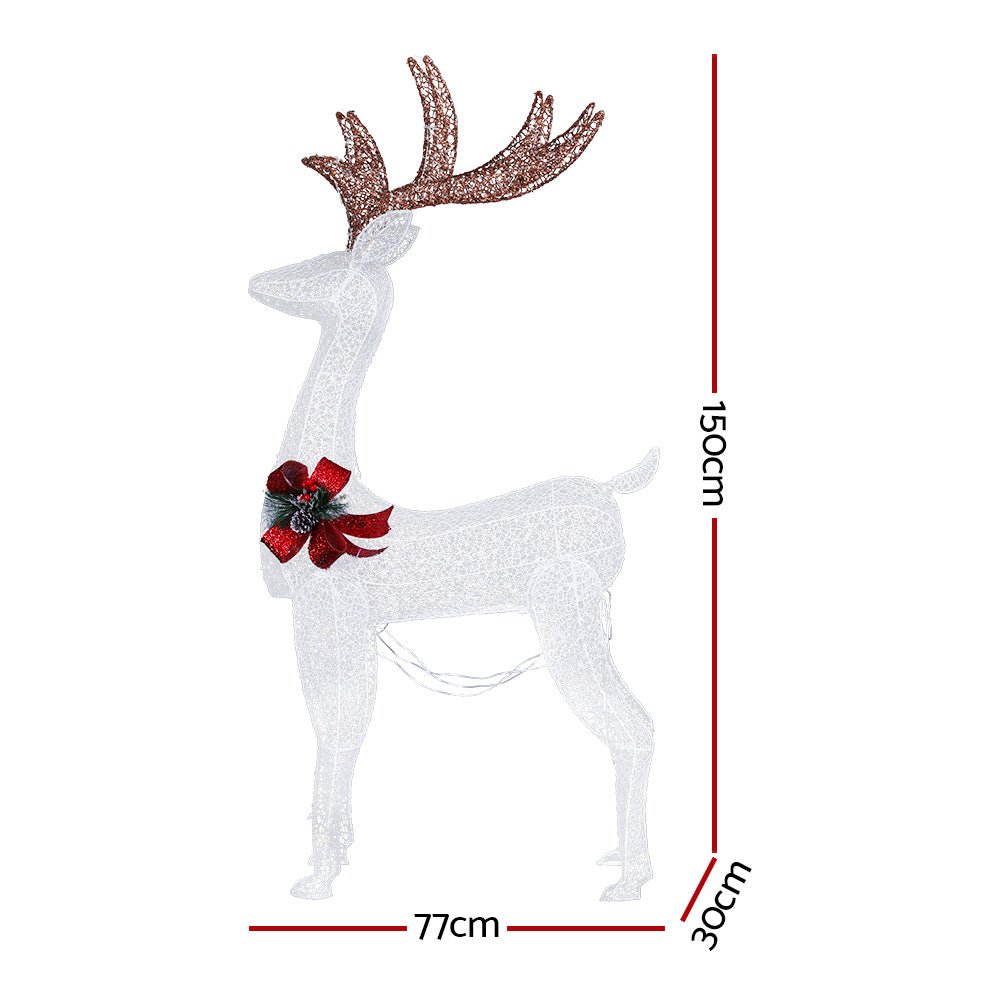 Jingle Jollys Christmas Lights LED Light Motif Reindeer Outdoor Decoration 3D - Outdoorium