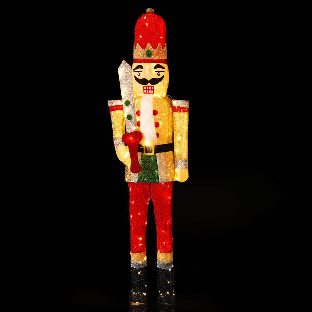 Jingle Jollys Christmas Lights 170cm Nutcracker 180 LED Fairy Light Decorations - Outdoorium
