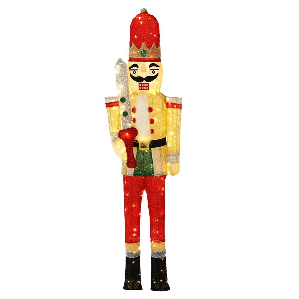 Jingle Jollys Christmas Lights 170cm Nutcracker 180 LED Fairy Light Decorations - Outdoorium