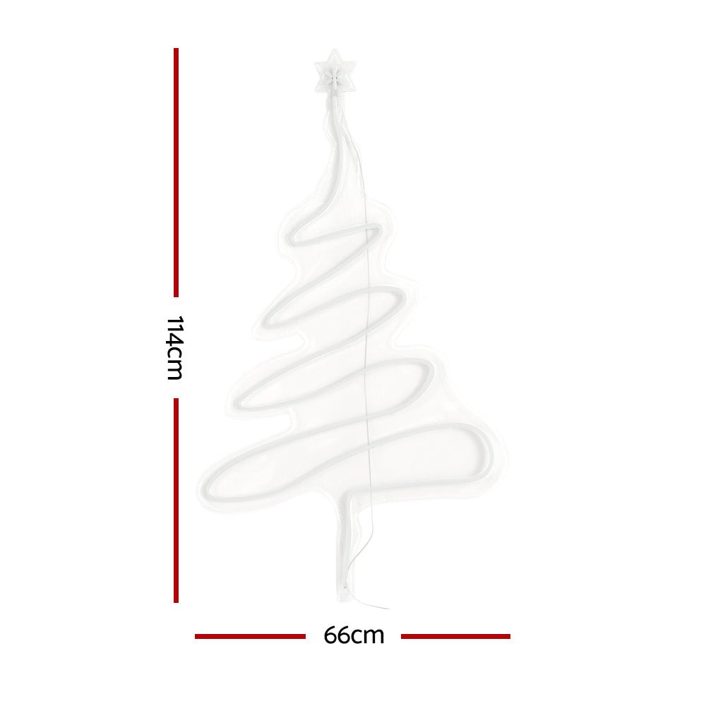 Jingle Jollys Christmas Lights Motif LED Light Outdoor Decorations 114cm Tree - Outdoorium