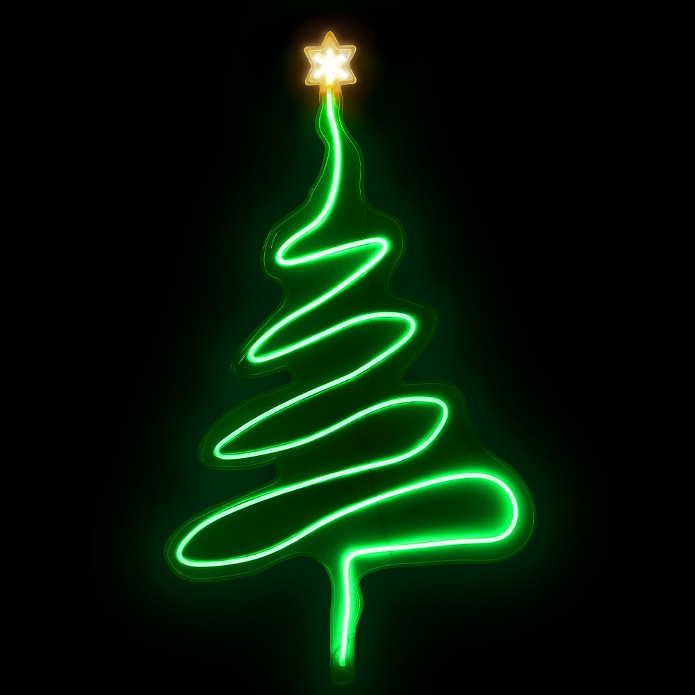 Jingle Jollys Christmas Lights Motif LED Light Outdoor Decorations 114cm Tree - Outdoorium