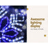 0.82M Christmas Lights 304 LED Snow Motif Light Decorations Jingle Jollys - Outdoorium