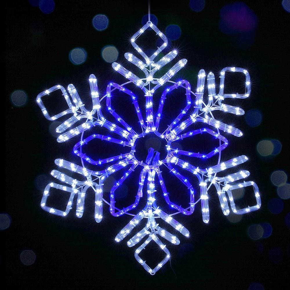 0.82M Christmas Lights 304 LED Snow Motif Light Decorations Jingle Jollys - Outdoorium