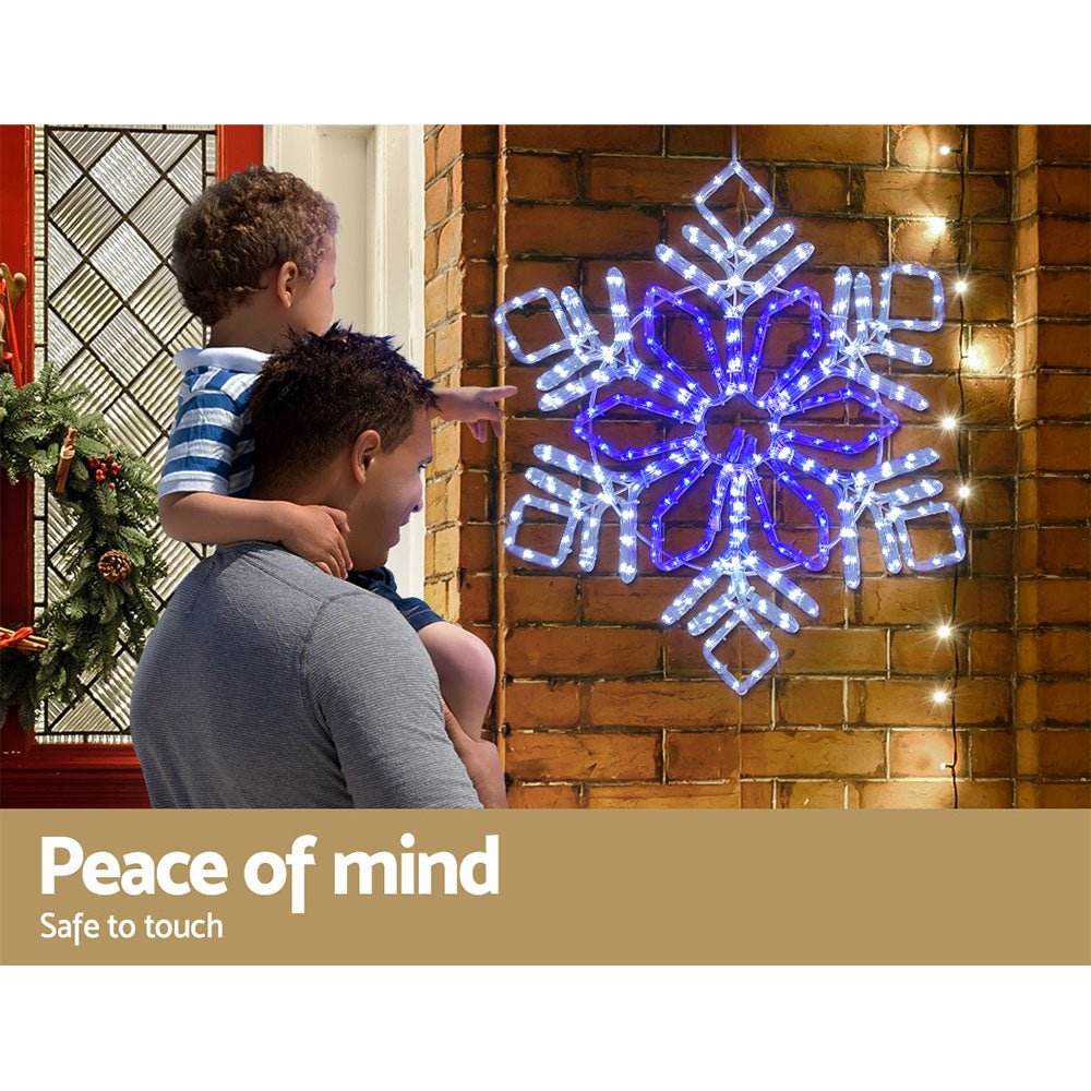 0.82M Christmas Lights 304 LED Snow Motif Light Decorations Jingle Jollys - Outdoorium