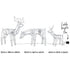 3 PCS Christmas Lights Reindeers 250 LED Decorations Jingle Jollys | Outdoorium