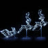 1X Christmas Lights Reindeer Sleigh 120 LED Decorations Jingle Jollys - Outdoorium