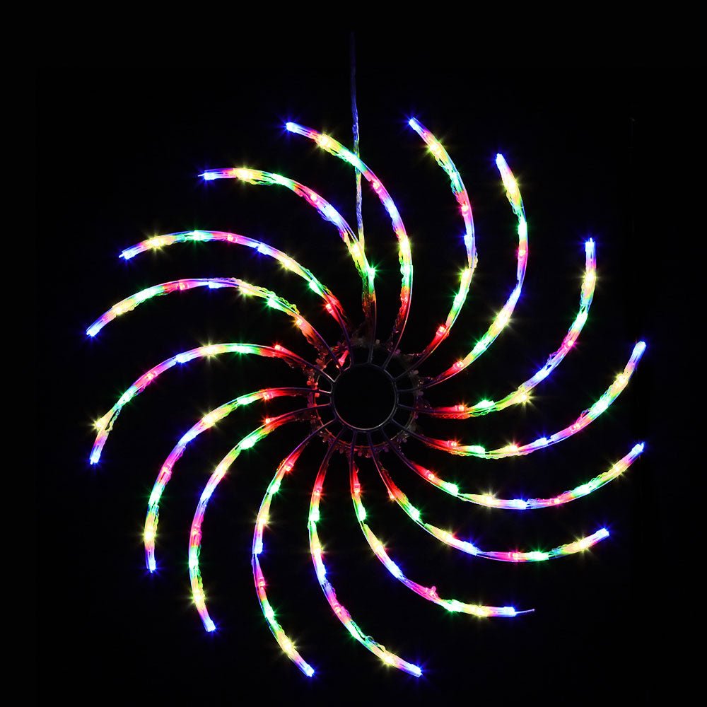 Jingle Jollys Christmas Motif Lights LED Spinner Light Waterproof Colourful - Outdoorium