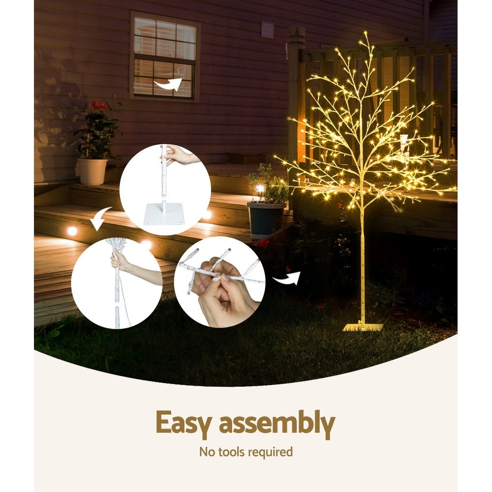Jingle Jollys Christmas Tree 1.5M 304 LED Trees With Lights Warm White - Outdoorium