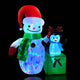 Jingle Jollys Christmas Inflatable Snowman 1.8M Illuminated Decorations | Outdoorium