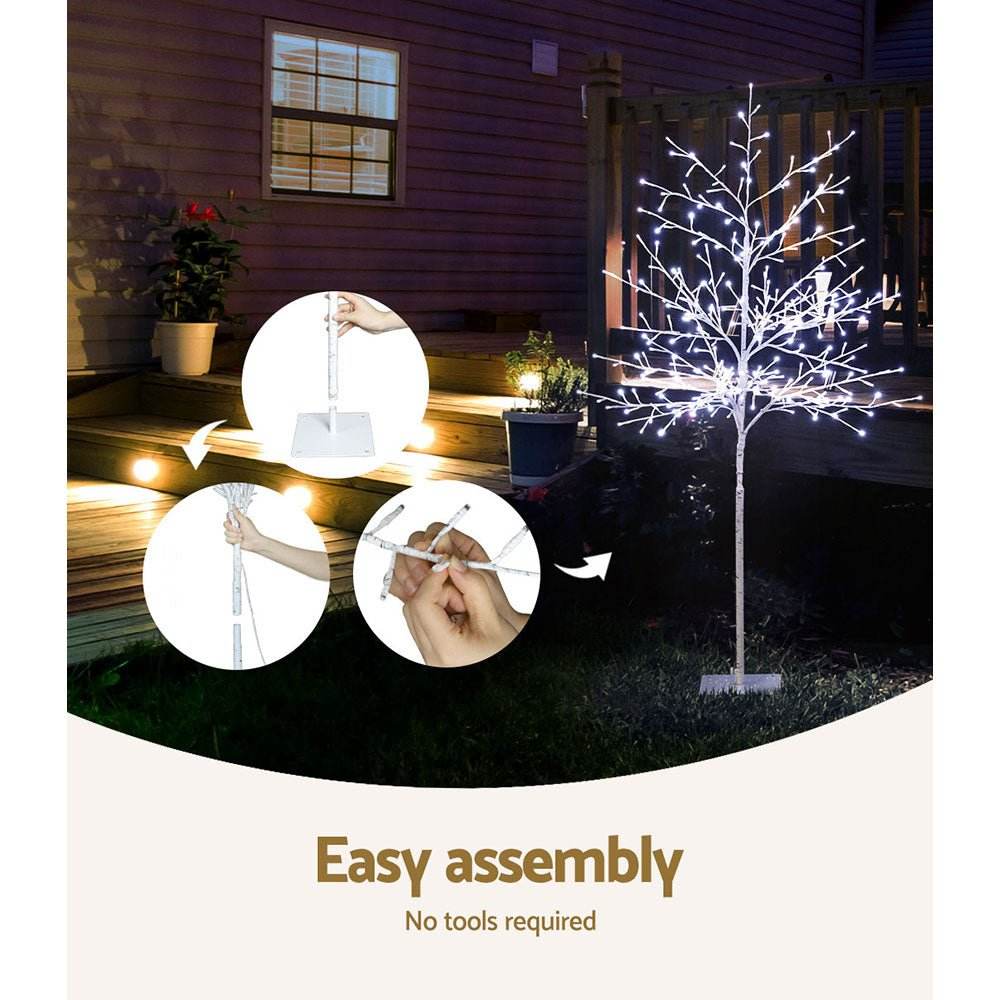 1.5M Christmas Tree 304 LED Solar Jingle Jollys - Outdoorium
