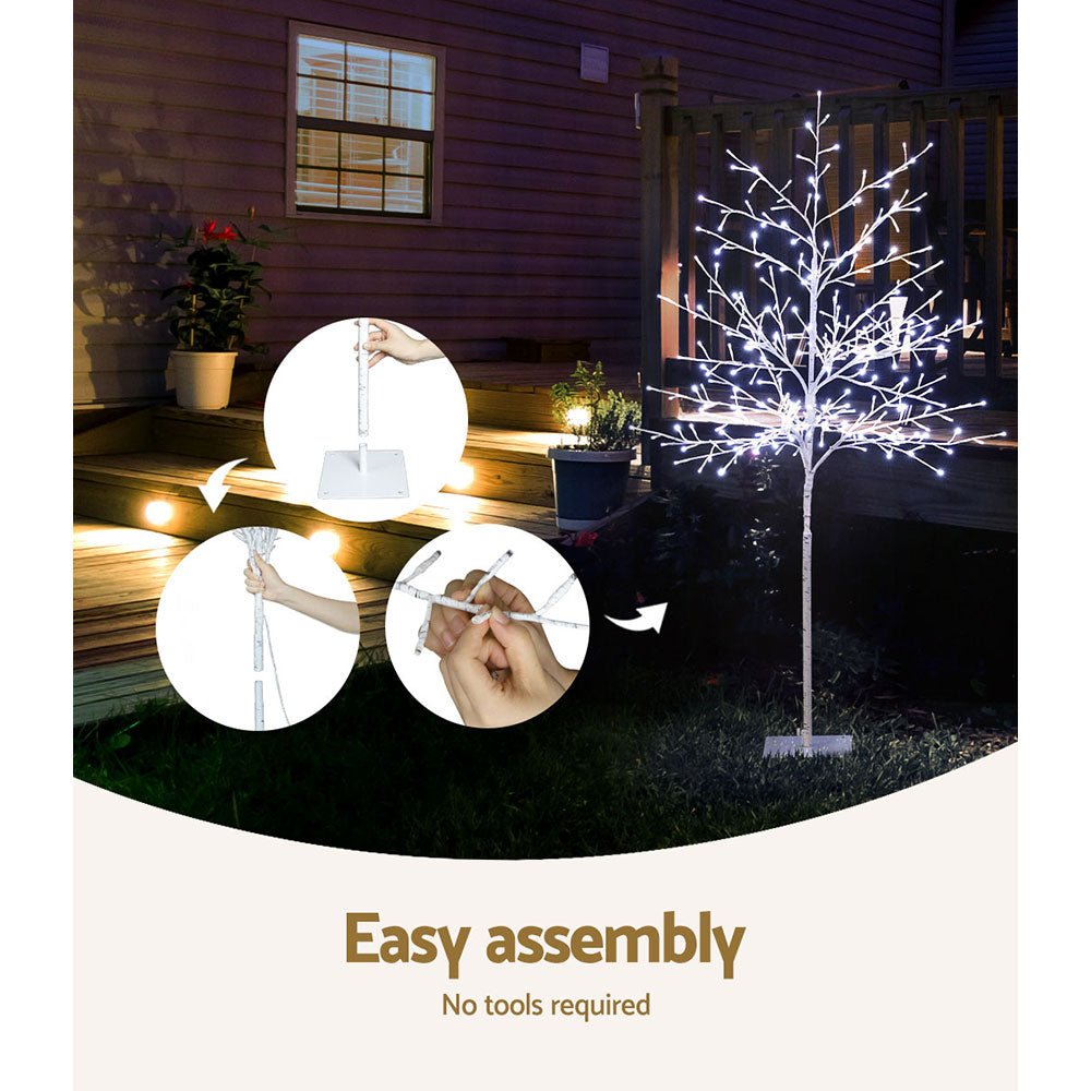 Jingle Jollys Solar Christmas Tree 1.5M 304 LED Trees With Lights - Outdoorium