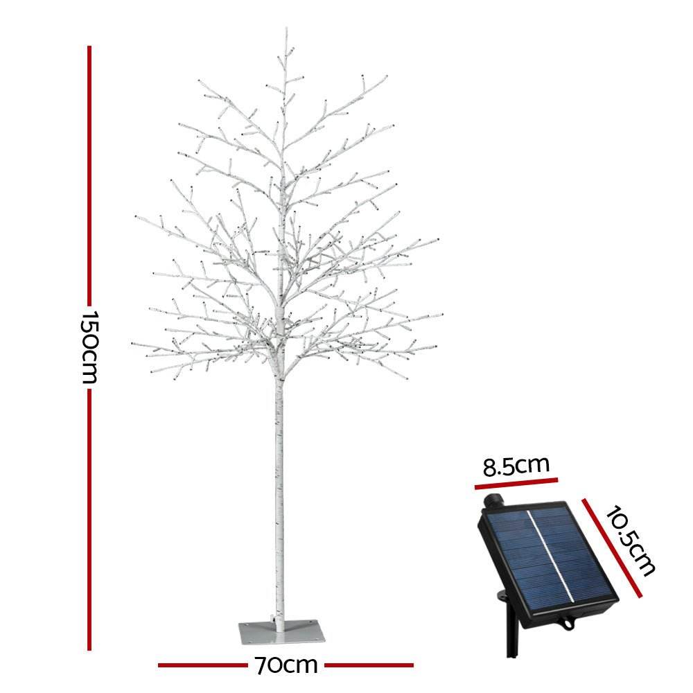 1.5M Christmas Tree 304 LED Solar Jingle Jollys - Outdoorium