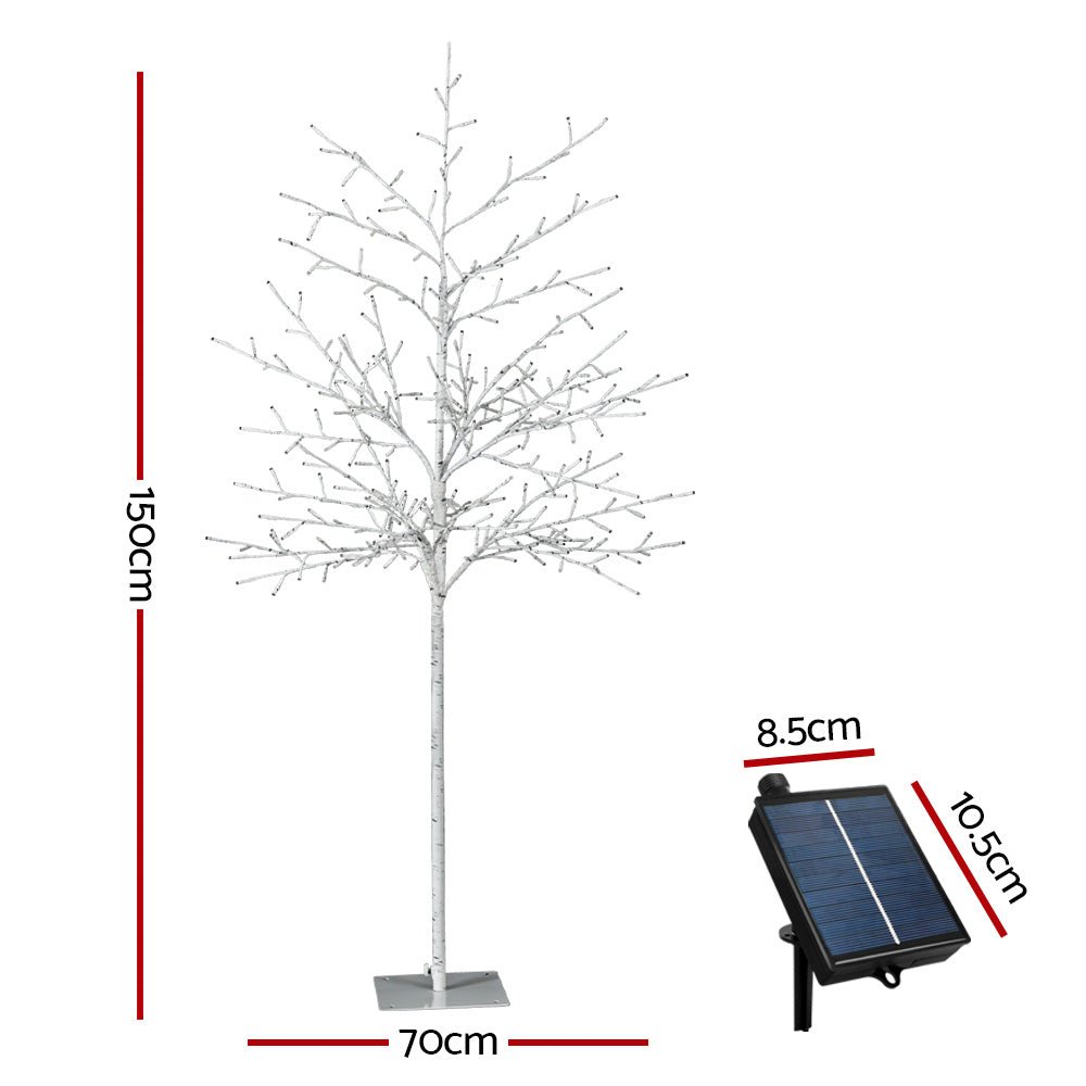 Jingle Jollys Solar Christmas Tree 1.5M 304 LED Trees With Lights - Outdoorium