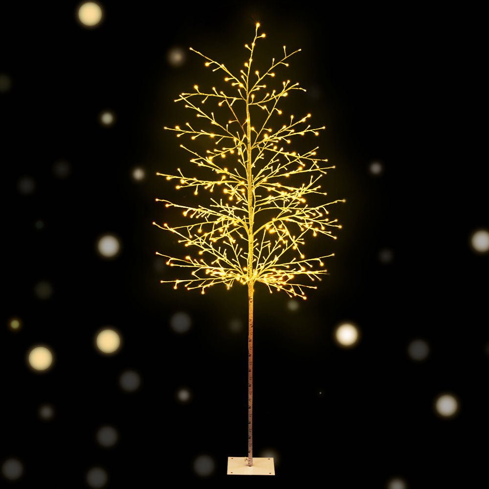 Jingle Jollys Solar Christmas Tree 2.1M 480 LED Trees With Lights Warm White - Outdoorium