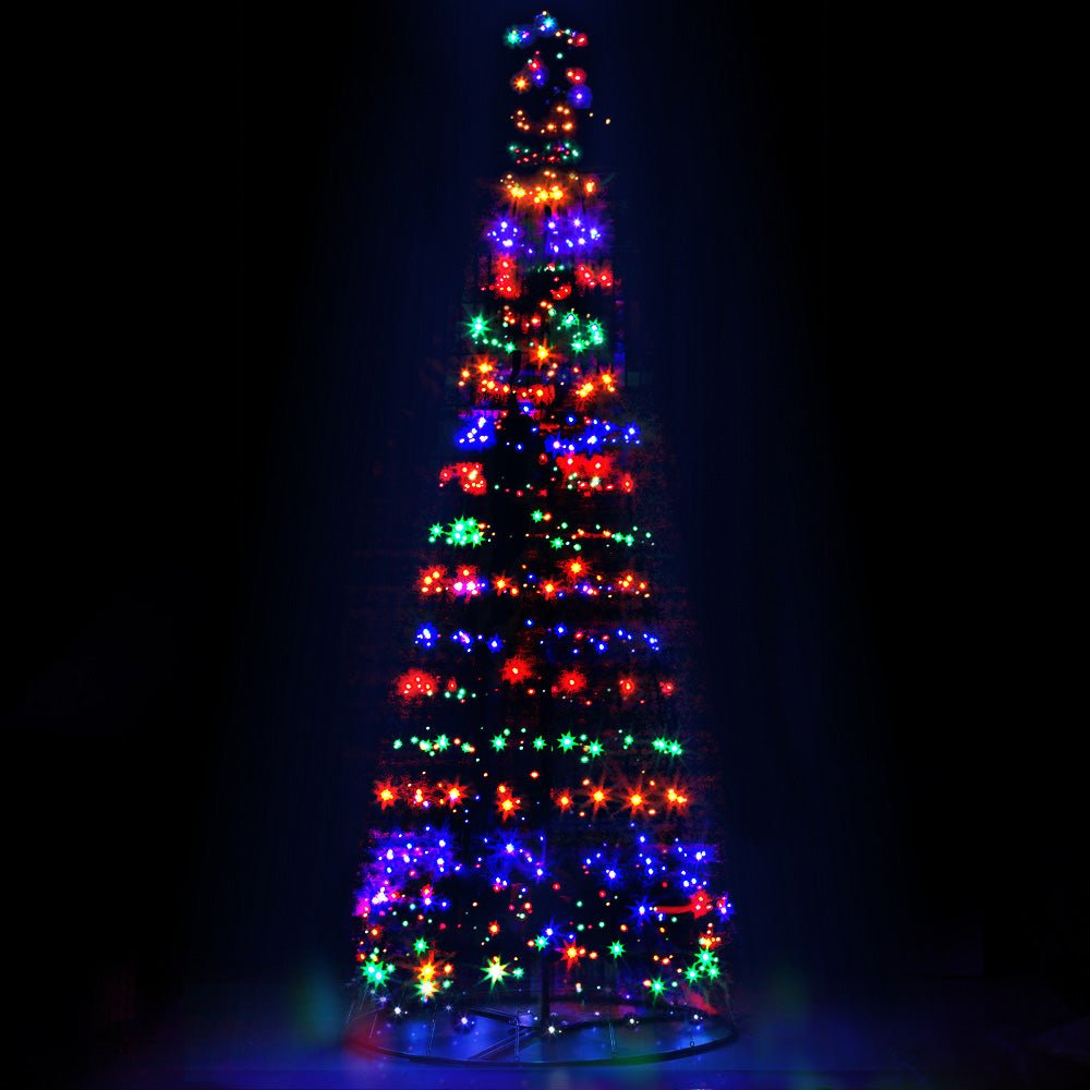 Jingle Jollys Solar Power Christmas Tree 3.6M 400 LED Xmas Trees 8 Light Modes - Outdoorium