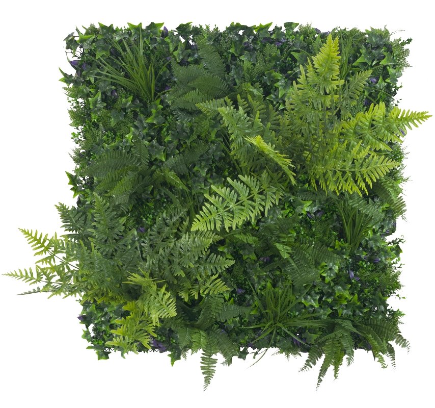 Jungle Fern Vertical Garden / Green Wall UV Resistant 1m x 1m - Outdoorium