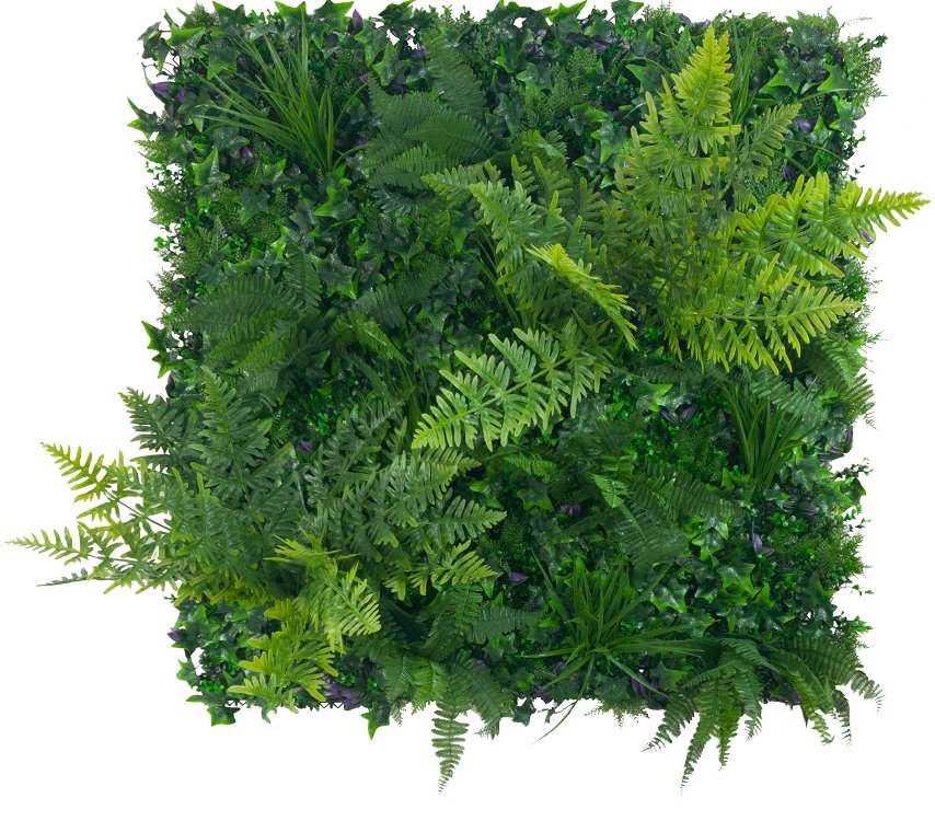 Jungle Fern Vertical Garden / Green Wall UV Resistant 1m x 1m - Outdoorium