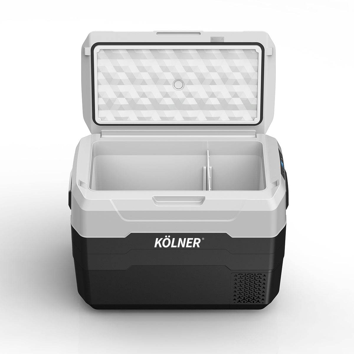 Kolner 40l Fridge Freezer Cooler 12/24/240v Camping Portable Esky Refrigerator With Trolley - Black - Outdoorium