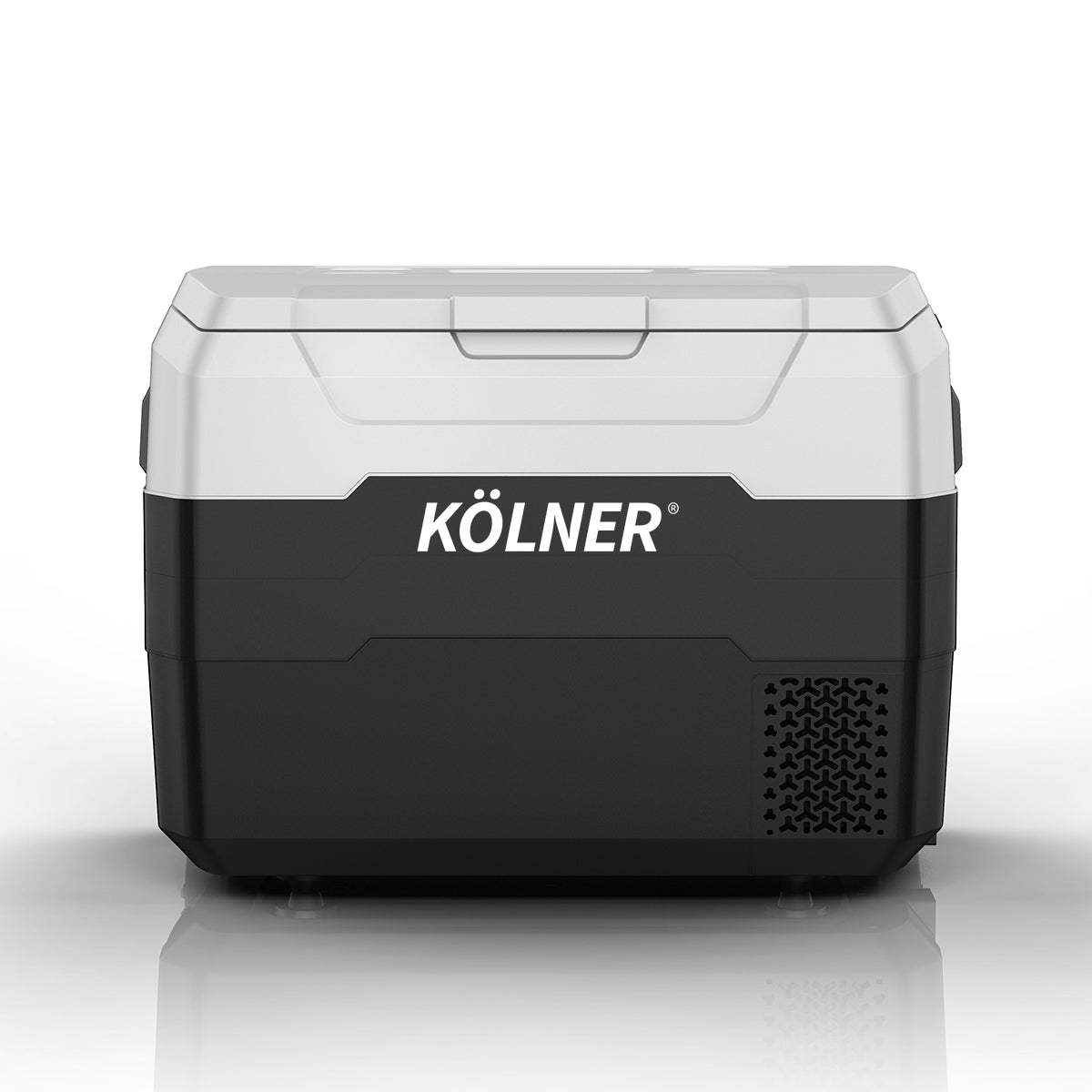 Kolner 40l Fridge Freezer Cooler 12/24/240v Camping Portable Esky Refrigerator With Trolley - Black - Outdoorium