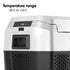 Kolner 40l Fridge Freezer Cooler 12/24/240v Camping Portable Esky Refrigerator With Trolley - Black - Outdoorium