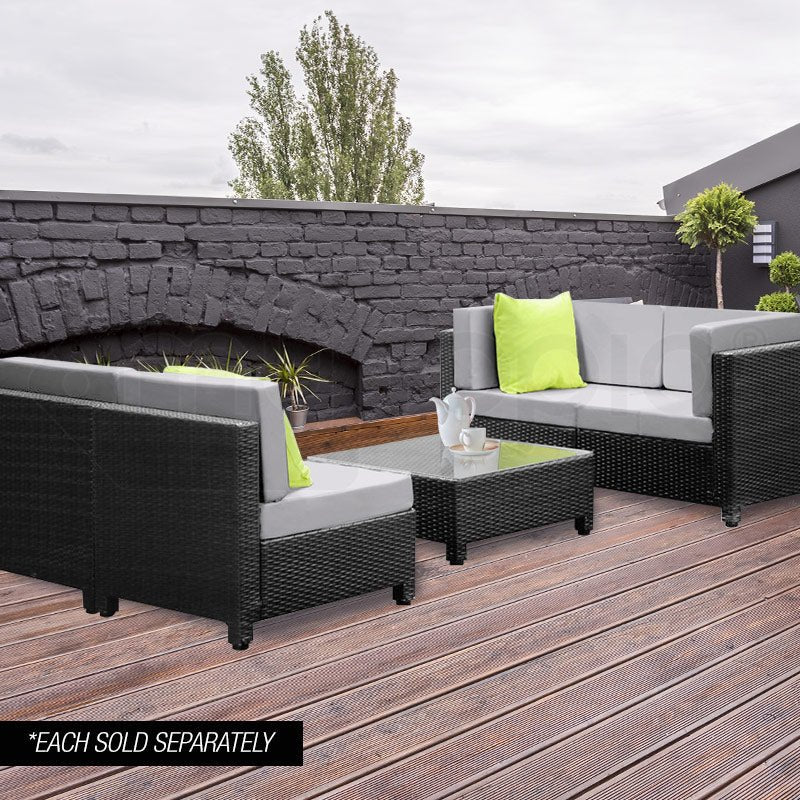 LONDON RATTAN 1pc Coffee Table Outdoor Wicker Sofa Furniture Lounge Garden - Outdoorium
