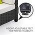 LONDON RATTAN 1pc Sofa Outdoor Furniture Setting -Corner Garden Lounge Chair - Outdoorium