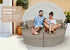 LONDON RATTAN Day Bed Daybed Sofa Garden Wicker Outdoor Furniture Round - Outdoorium